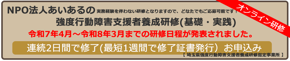 あいあるの強度行動障害支援者養成研修